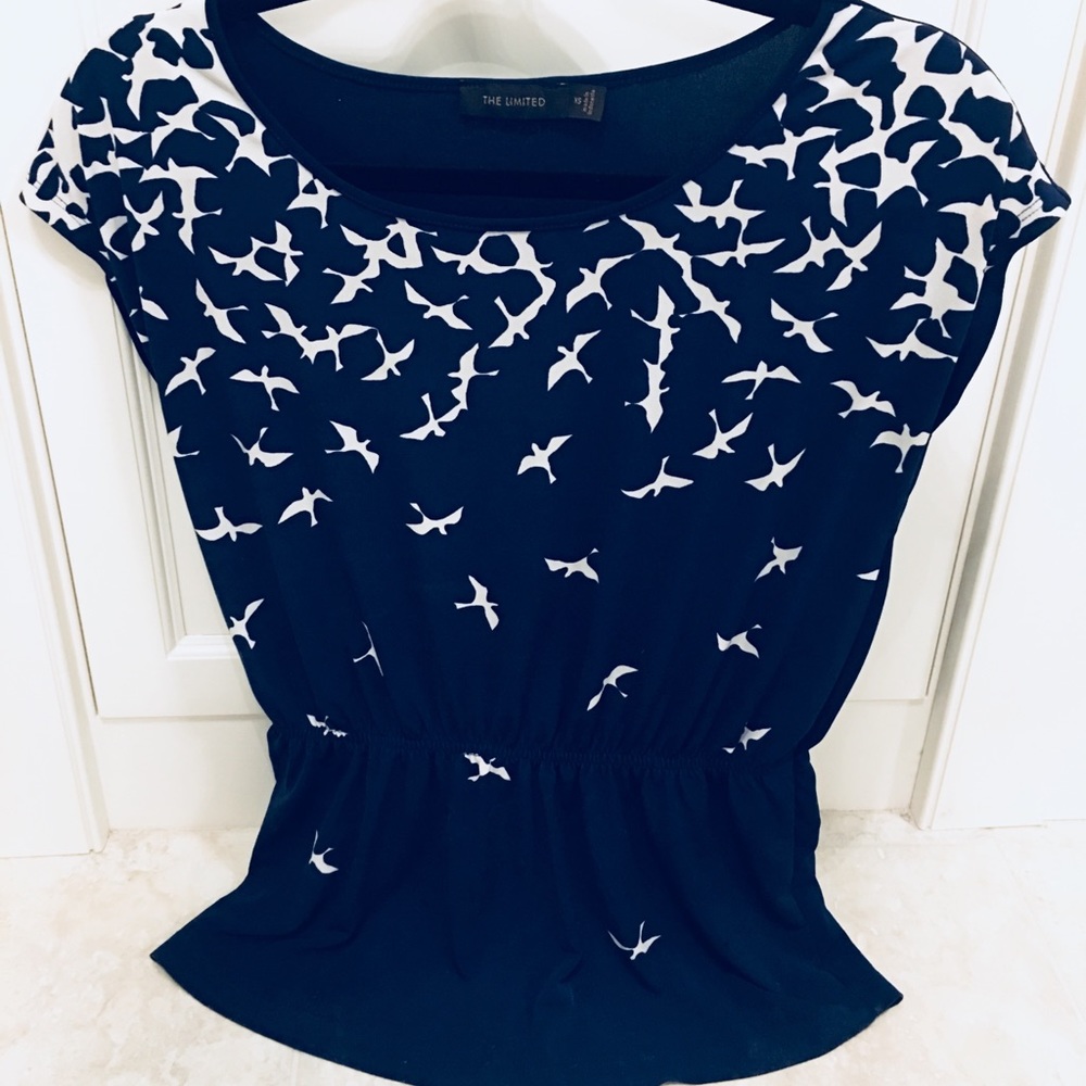 The Limited knit top with dove-like birds